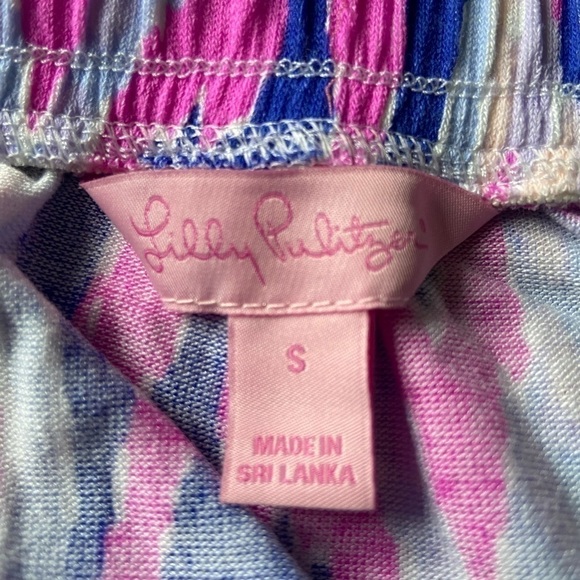 WOMEN’S lilly pulitzer one too many palma tube top amethyst ikat print size S - Picture 7 of 9